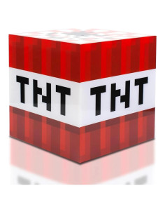 Lámpara de Ambiente LED Bloque TNT Minecraft 15 cm Rojo