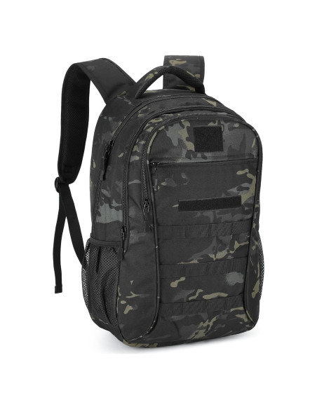 Mochila Táctica CamGo 25L Camo Negro para Senderismo y Camping