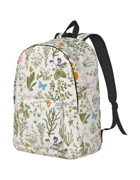 Mochila Lona Floral Vintage 15" GVGOAGL Unisex 16L