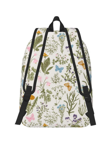 Mochila Lona Floral Vintage 15" GVGOAGL Unisex 16L