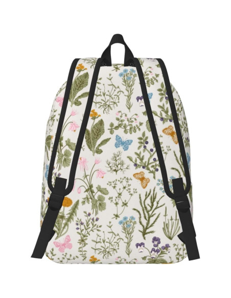 Mochila Lona Floral Vintage 15" GVGOAGL Unisex 16L