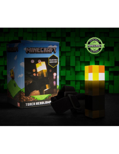 Linterna Frontal Minecraft Brownstone Ukonic 10.16 cm Ajustable