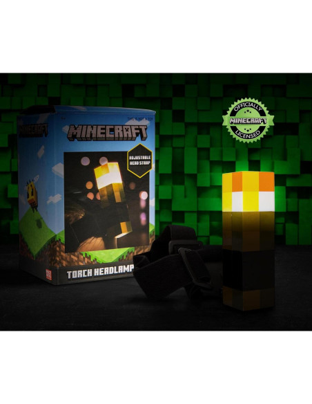 Linterna Frontal Minecraft Brownstone Ukonic 10.16 cm Ajustable