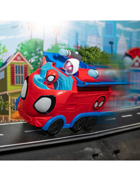 Camión de Lanzamiento de Telaraña Marvel Spidey 3-en-1 20 cm