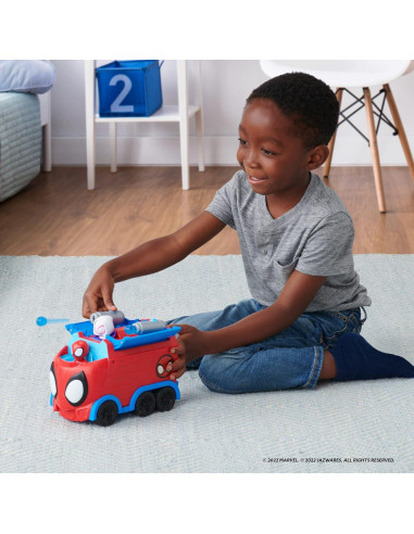 Camión de Lanzamiento de Telaraña Marvel Spidey 3-en-1 20 cm