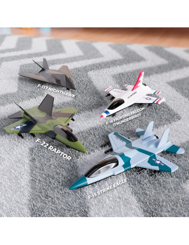 Juego de 4 Jets de Combate Lollipop - Aviones de Metal