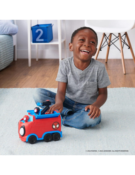 Camión de Lanzamiento de Telaraña Marvel Spidey 3-en-1 20 cm
