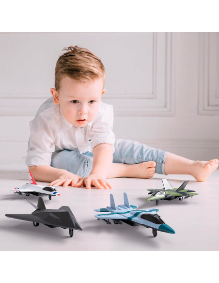 Juego de 4 Jets de Combate Lollipop - Aviones de Metal Juego de 4 Jets de Combate Lollipop - Aviones de Metal