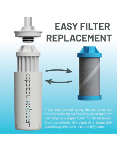 Botella Purificadora de Agua Epic 0.95L Vidrio Borosilicato 2