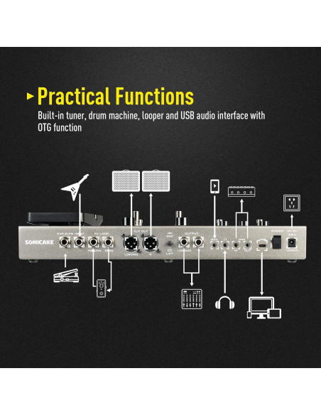 Pedal de Efectos de Guitarra Sonicake Matribox II Pro - 240+ Efectos