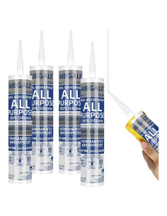 Paquete de 4 Selladores de Silicona Transparente AIBGALE 284g