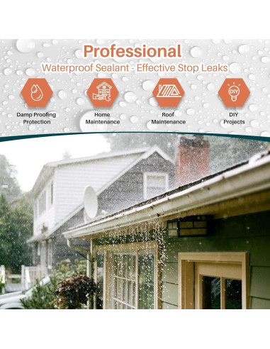 Sellador Impermeable Transparente Tkaimy 32oz para Techos y Paredes