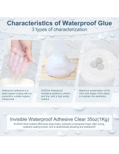 Sellador Impermeable Transparente 1L XUDOAI para Techo y Paredes 2