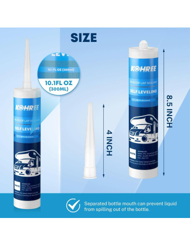 Sellador de Techo Autonivelante Kohree 2 Paquetes 0.96kg