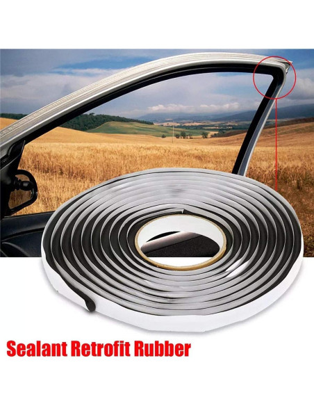 Sellador de Caucho Butilo Poweka 15ft para Faros y Parabrisas