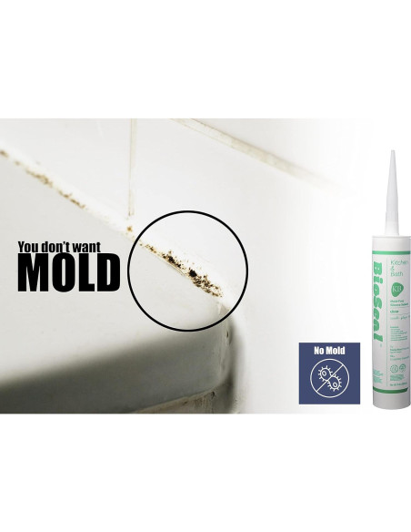 Sellador BioSeal 100% Silicona Translúcido 286g Cocina y Baño