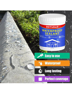 Sellador Impermeable Transparente DITUHAO 12 oz para Techos y Concreto 2