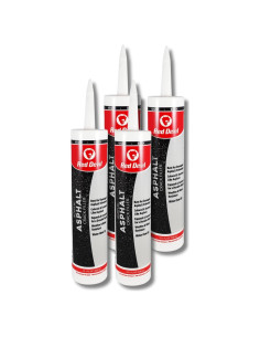 Relleno de Grietas de Asfalto Red Devil 0637, Acrílico Negro, 4 Unidades