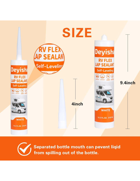 Sellador de Techo Autonivelante Deyisha 4 Paquetes 1.8kg