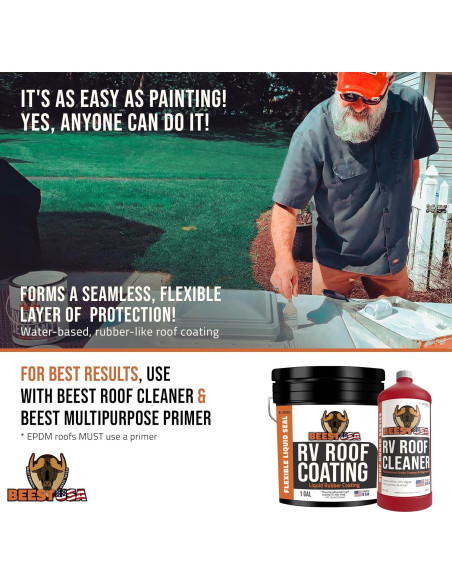 Recubrimiento de Techo BEEST RV Blanco 3.78L Sellador Elastomérico