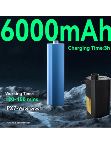 Ducha Portátil Clirass 6000mAh con Cubo Plegable 19.7L