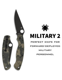 Cuchillo de Bolsillo Spyderco Militar 2 S30V Negro 13.97 cm 2