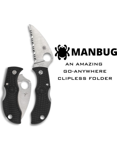 Cuchillo de bolsillo Spyderco Manbug Wharncliffe VG-10 4.8 cm