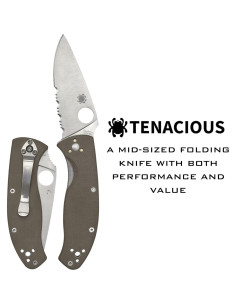 Cuchillo de bolsillo Spyderco Tenacious 8.5 cm G-10 Plegable 2