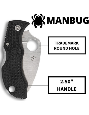 Cuchillo de bolsillo Spyderco Manbug Wharncliffe VG-10 4.8 cm