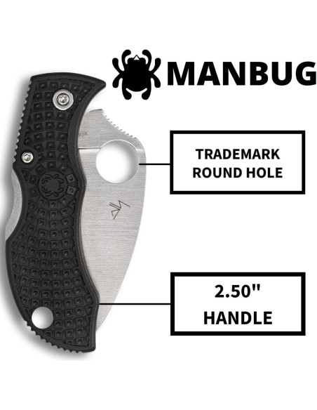 Cuchillo de bolsillo Spyderco Manbug Wharncliffe VG-10 4.8 cm