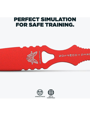 Daga de Entrenamiento Táctico Benchmade SOCP 176T Rojo 440C