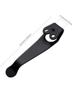 Clip de bolsillo de titanio hiSpkNix para cuchillos Spyderco 2