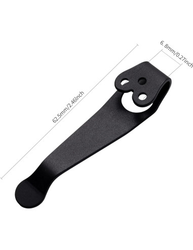 Clip de bolsillo de titanio hiSpkNix para cuchillos Spyderco