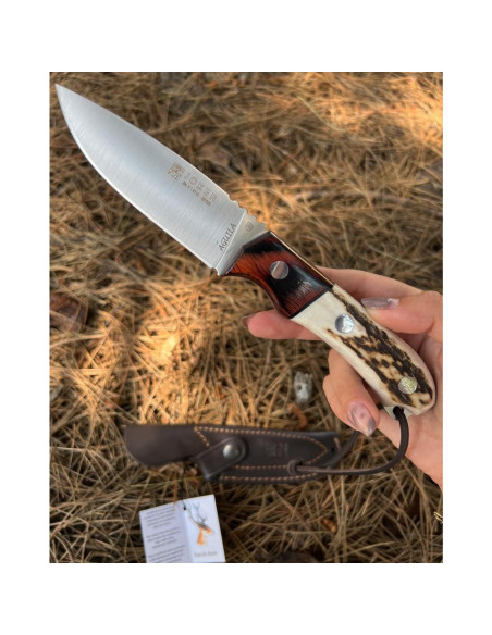 Cuchillo de Caza Joker Águila CC105, Hoja MOVA 10.5 cm, Cuerno de Ciervo Cuchillo de Caza Joker Águila CC105, Hoja MOVA 10.5 cm, Cuerno de Ciervo