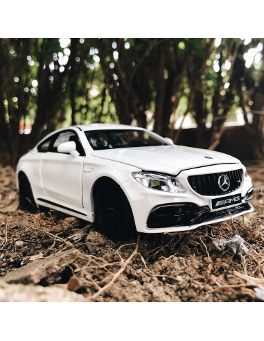 Coche Juguete Mercedes-Benz C63 AMG 1:32 RMZ City Blanco