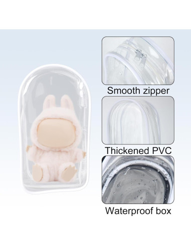 Bolsa de exhibición de muñecas PVC BOXOB 19.5x11cm con llavero