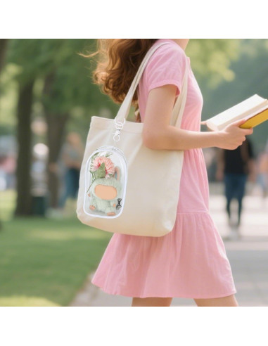 Bolsa de exhibición de muñecas PVC BOXOB 19.5x11cm con llavero