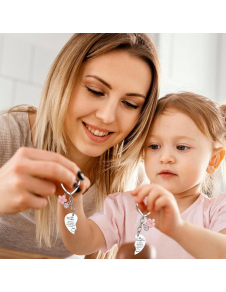 Llaveros Corazón a Juego Mamá e Hija con Rhinestone Rosa Llaveros Corazón a Juego Mamá e Hija con Rhinestone Rosa