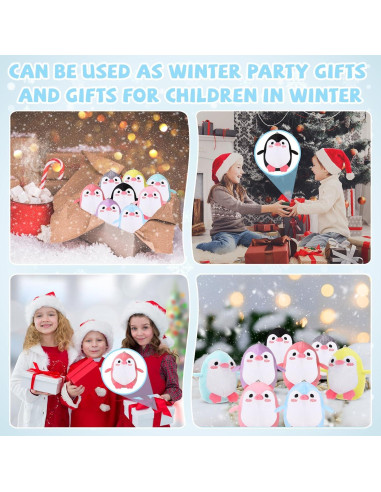 24 Mini Pingüinos de Peluche Llavero Blueweenly 12 cm