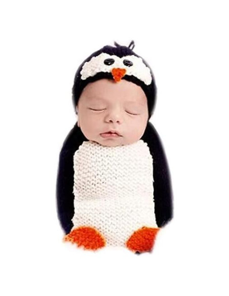 Accesorios de Fotografía para Recién Nacidos Coberllus Sombrero Pingüino