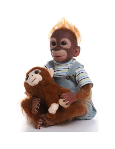 Muñeca Reborn ZIYIUI Mono Realista 53 cm Silicona Suave 2