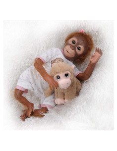 Muñeca Reborn Mono Bebé 52cm NANJING KERUITA Detalles Realistas
