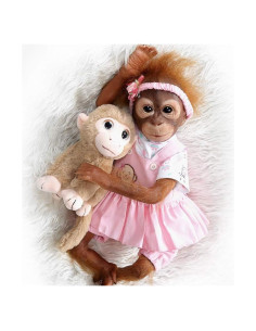 Muñeca Reborn 52 cm Kaydora Bebé Orangután Hecha a Mano