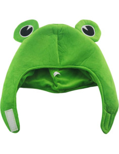 Gorro de Rana de Peluche Verde para Disfraz de Halloween 2