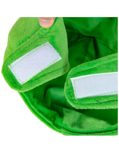 Gorro de Rana de Peluche Verde para Disfraz y Fiesta