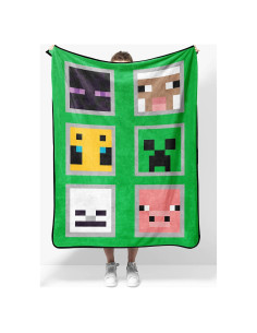 Manta de Viaje Minecraft Sunny Side Up 101.6x127 cm Suave