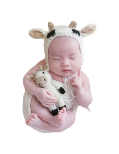 Conjunto de Fotografía para Bebés Vedory - Sombrero, Manta y Muñeca