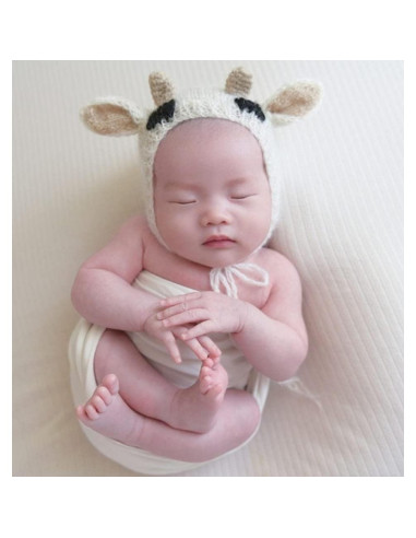 Conjunto de Fotografía para Bebés Vedory - Sombrero, Manta y Muñeca