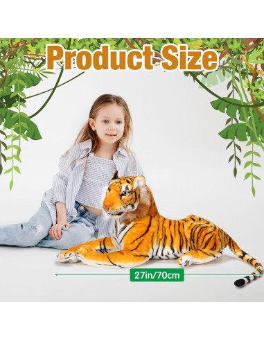 Tigre de Peluche Grande Syhood 70 cm Suave y Duradero