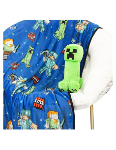 Set de Manta y Almohada Creeper Minecraft Jay Franco 127x152cm